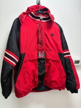 STARTER 1990’s Nebraska Cornhusker Adult Puffer Jacket Collegiate Game-Day